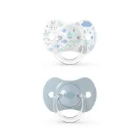 Suavinex Sucette en silicone 0-6 mois Rose  Bleue