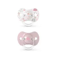 Suavinex Sucette en silicone 0-6 mois Rose  Bleue