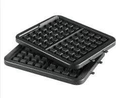 Tefal gaufrier 4en1 Noir/Inox gaufré WM755D12
