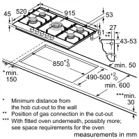 BOSCH Plaque de cuisson 90 cm INOX PCR9A5B90M