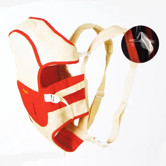 Angelo Porte bébé kangourou Beige &amp; Rouge