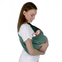 Sevibebe Porte-bébé épaule Bleu Vert Gris