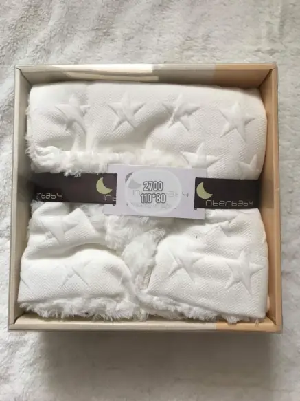 Couverture pour bébé motif étoile Blanc