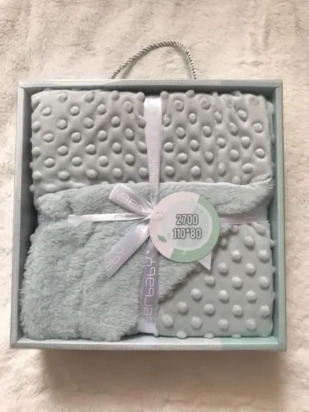 Couverture pour bébé motif cercle Gris