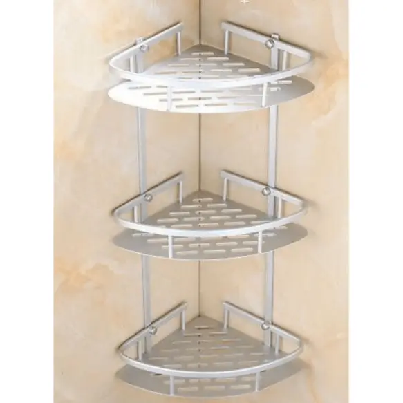 Étagère de coin de salle de bain 3 niveaux