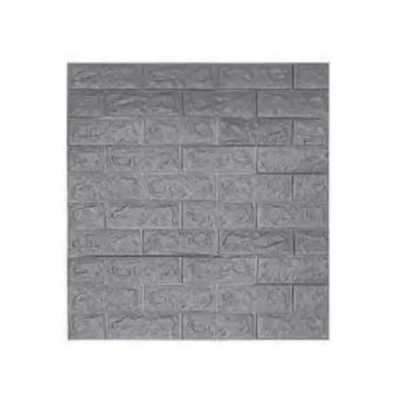 Plaque papier mural adhésif 3D - En pierre de brique Gris