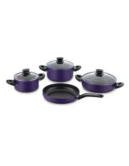Série De Casseroles KORKMAZ Lina 7Pcs Mauve