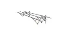 Sèche-linge mural pliable à 3 barres 100 cm Aluminium
