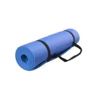 KM SPORT Tapis De Yoga Épais 10 Mm 165 X 60 Cm Bleu