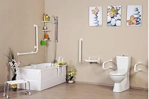 Primanova Tabouret de bain pliant KV07 Blanc