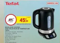 Tefal Bouilloire Sans Fil 1.7L Noir KO331810