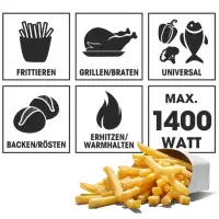 Heinrich'S friteuse Sans Huile 1400W/4L - Hfr-8203