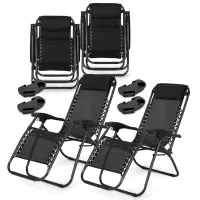 Chaise Zero Gravity Rigoros Ensemble de 4 Pièces