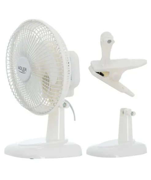 Adler AD 7317 Ventilateur 15 cm avec clip et socle