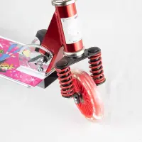 Trottinette 3 Roues Rouge Roues LED Amortisseur