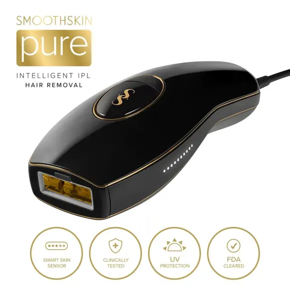 SmoothSkin Pure Black Épilateur ipl  Flash illimités