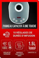 Tefal Théière Tastea machine à thé 1.5litre  bj551b1