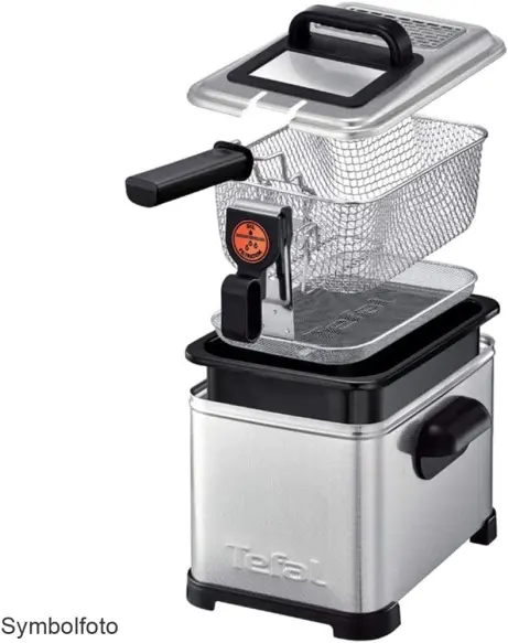 TEFAL Friteuse Filtre Pro Inox Design FR516110 4L d'huile