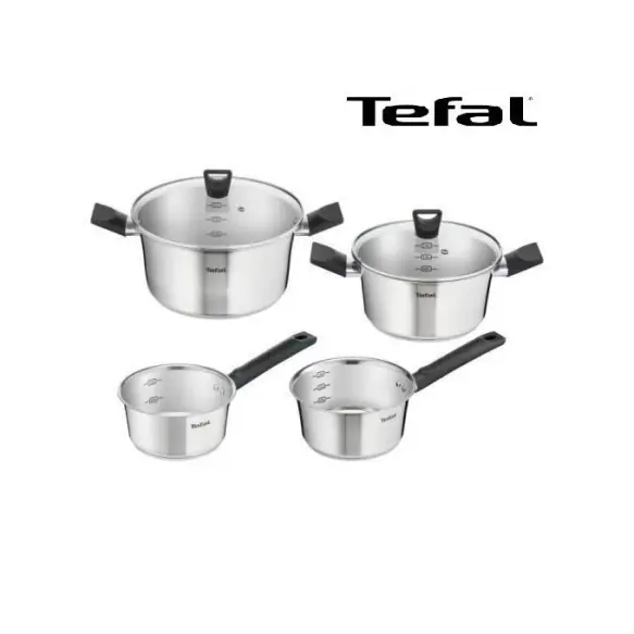 Tefal Série De 6 Pièces Faitouts  Et Casseroles Argent