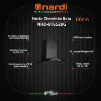 Nardi hotte cheminée 60 cm NHD-BT652S