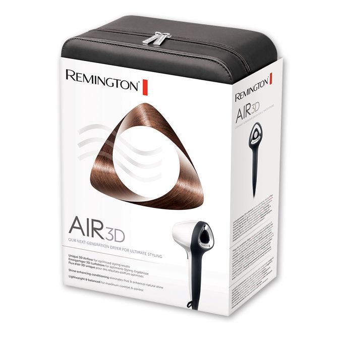 Remington sèche-cheveux 1800W Air3D blanc D7779