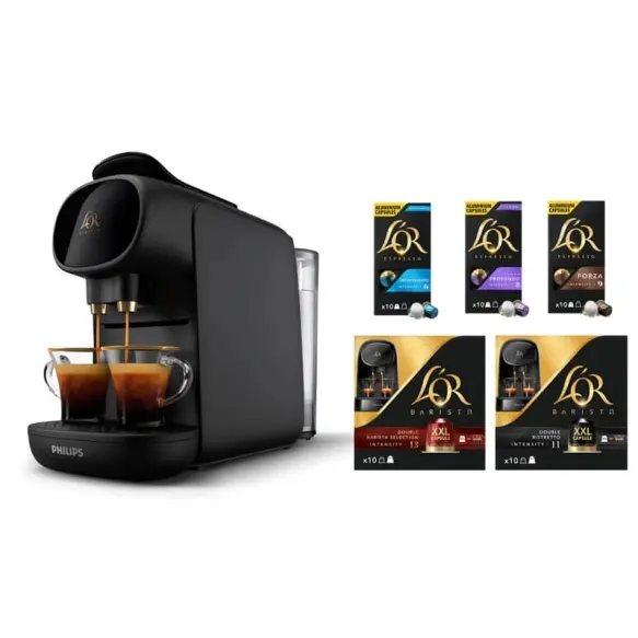 PHILIPS Cafétière l’or barista SUBLIME et 50 capsules LM9012