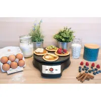 LIVOO Crêpière Electrique 2 En1 1000 W  Noir