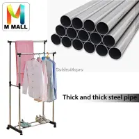 Penderie double pole inox