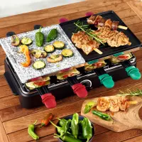 Quigg grill avec 08 raclettees électrique 1400watt