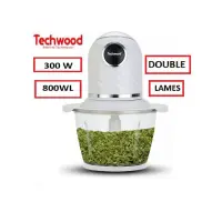 Techwood hachoir électrique bol en verreTHA-802
