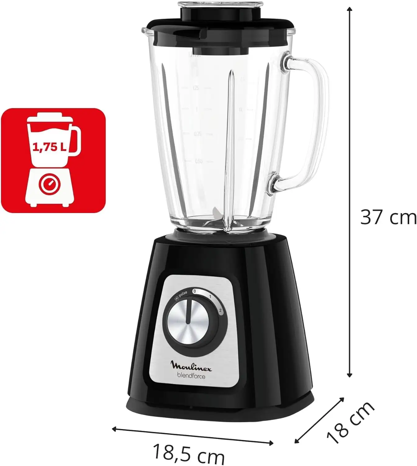 Moulinex blender mixeur 800w 1.75L LM439D10