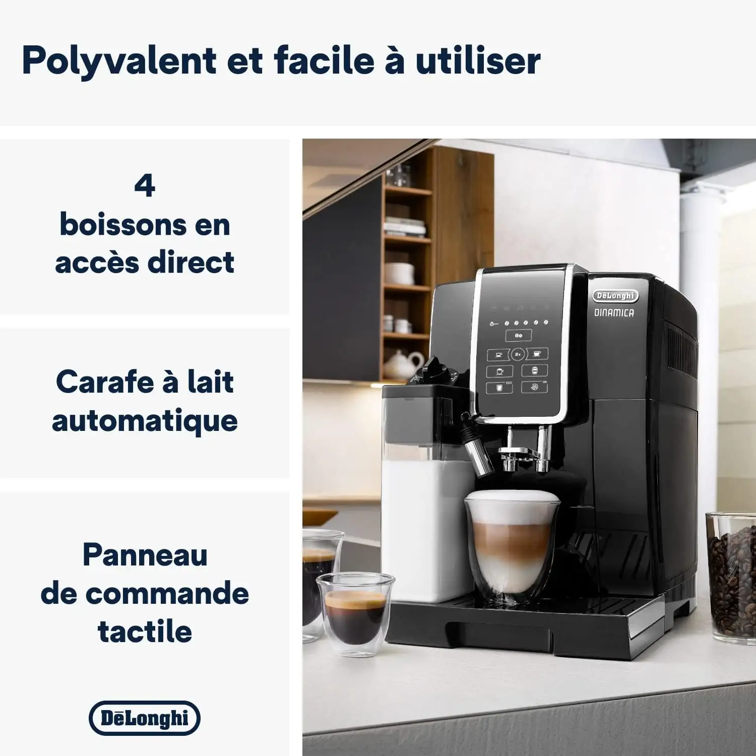 DeLonghi dinamica cafétiére broyeur ECAM350.50.B