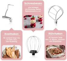Bomann pétrin KM 6030 CB 5L 1100W pink