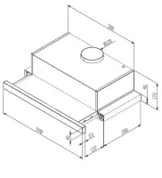 Proff hotte télescopique encastrable 60 cm 7062X