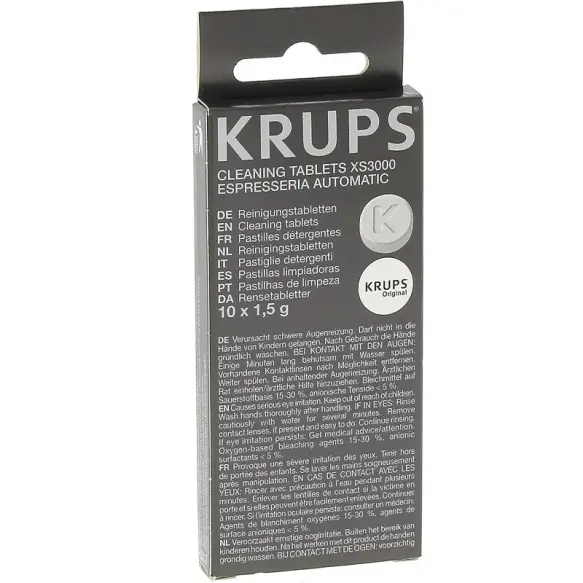 Krups 10 pastilles nettoyantes cafetière XS300010 (pièce)