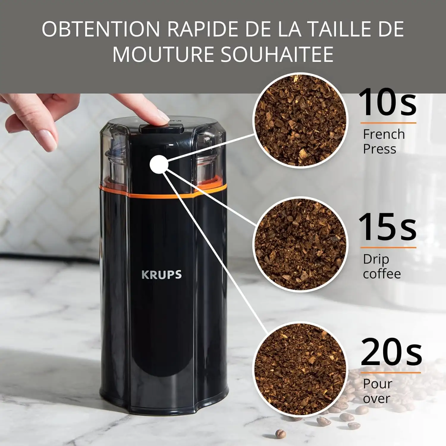 Krups moulin à café électrique GX332810