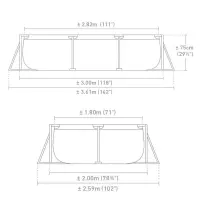 Intex Piscine metal frame rectangulaire 3x2x0.75m 28272
