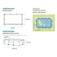 Intex Piscine metal frame rectangulaire 3x2x0.75m 28272