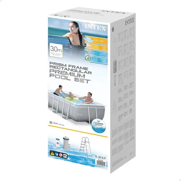 intex piscine avec filtre et échelle  3x1.75x0.80m 26784