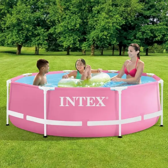 Intex piscine ronde rose 2.44x2.44 x0.76m 28290