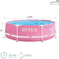 Intex piscine ronde rose 2.44x2.44 x0.76m 28290
