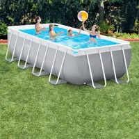 Intex piscine échelle et pompe 488x244x107cm 26792
