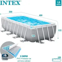 Intex piscine avec échell et pompe 4x2x1m 26790