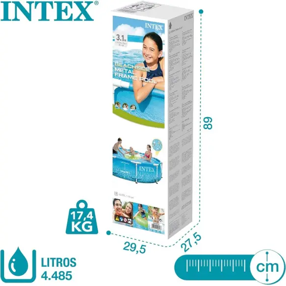 Intex piscine beachside metal 305x76cm 28206