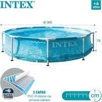 Intex piscine beachside metal 305x76cm 28206