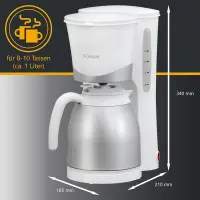 Bomann machine à café cafetière thermos ka 168 cb