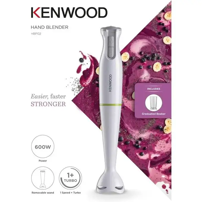 Kenwood bras mixeur plongeant 600W HBP02.001WH