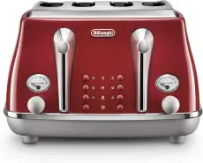 Delonghi grille-pain 4 tranches icona CTOC4003.R