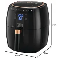 Black&Decker airfryer friteuse digital 1500w 5.5L AF5539-B5