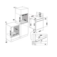 Whirlpool four encastrable OMR553CR0X 71 litres